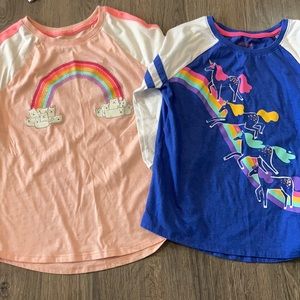 Bundle of two girls 10/12 cropped sleeve tops